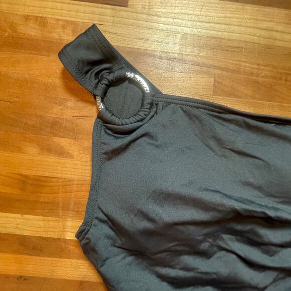 Michael Michael Kors Embellished One-Shoulder One-Piece Swimsuit Black Size 4 - Picture 11 of 12